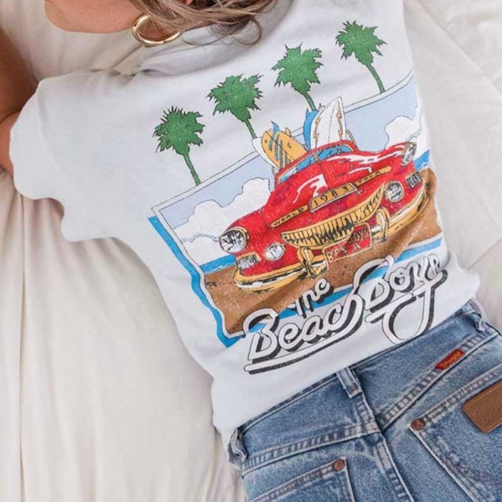 The Beach Boys 1983 Tour Graphic Band Music Tee